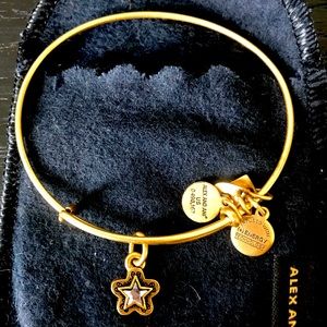 Alex and Ani Star Charm Bangle in Gold